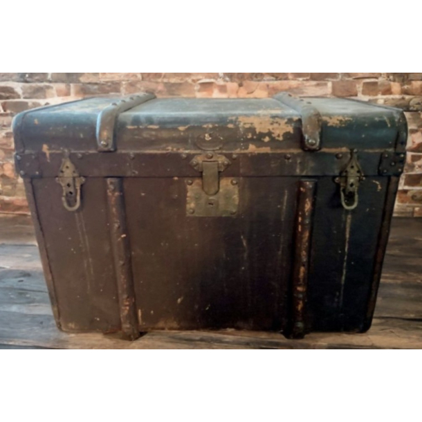 Antik Rejsekiste - Brun - 1800-Tallet - 62 cm.