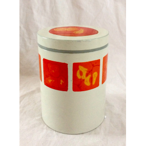 Retro Dse - Kaffedse - Orange Motiv - 14,5 cm.