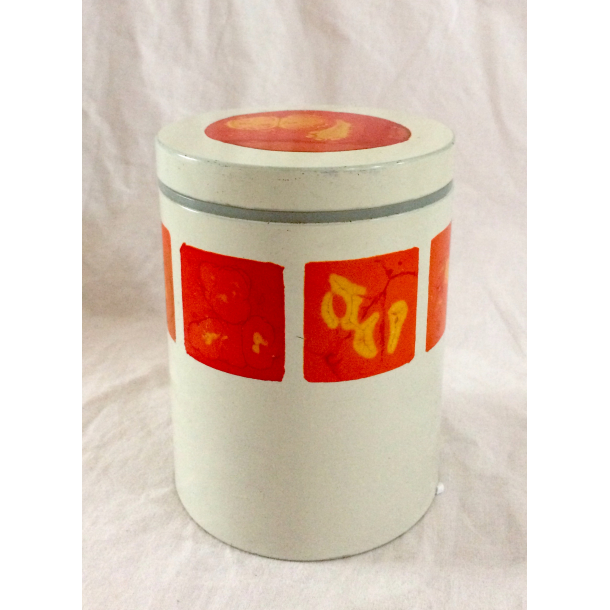 Retro Dse - Kaffedse - Orange Motiv - 14,5 cm.