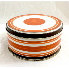 Retro Dse - Kagedse - Orange Striber - 19 cm.