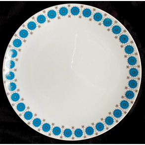 Retro Stel - Middagstallerken - Blgrnne Cirkler - 24 cm.