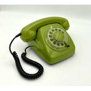 Retro Telefon - Drejeskive - Gr�n - 1970'erne - 19 cm. - Kristian Kirks Telefonfabriker A/S