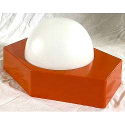 Retro Lampe - Vglampe - Orange - Opalglas Kuppel - 28 cm. - Seko