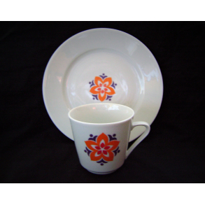 Retro Stel - Kop & Kagetallerken 