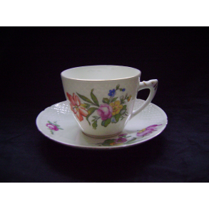 Saksisk Blomst Stel - Kaffekop Nr. 102 - Cremefarvet - B&G