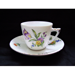 Saksisk Blomst Stel - Kaffekop Nr. 102 - Hvid - B&G