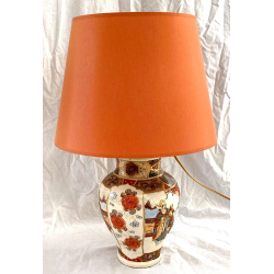 Antik Lampe - Satsuma Bordlampe - Japansk - r 1900 - 35 cm.