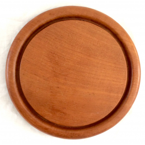 Retro Skrebrt - Rundt - Teaktr - 26 cm.