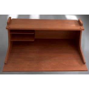 Retro Skrivepult - Teaktr� - 75,5 cm.
