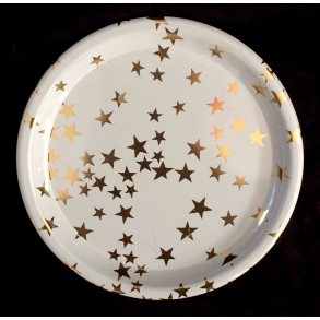 Sdahl Glasbrik - Hvid - Stjerner - 10,5 cm.