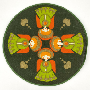 Retro Julepynt - Lysedug - Grn - Engle - 41 cm. - Sdahl