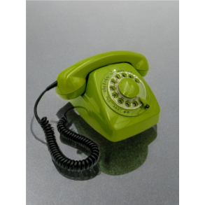 Retro Telefon - Drejeskive - Gr�n - 1970'erne - 19 cm. - Kristian Kirks Telefonfabriker A/S