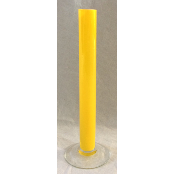 Retro Vase - Gult Glas - 25 cm.