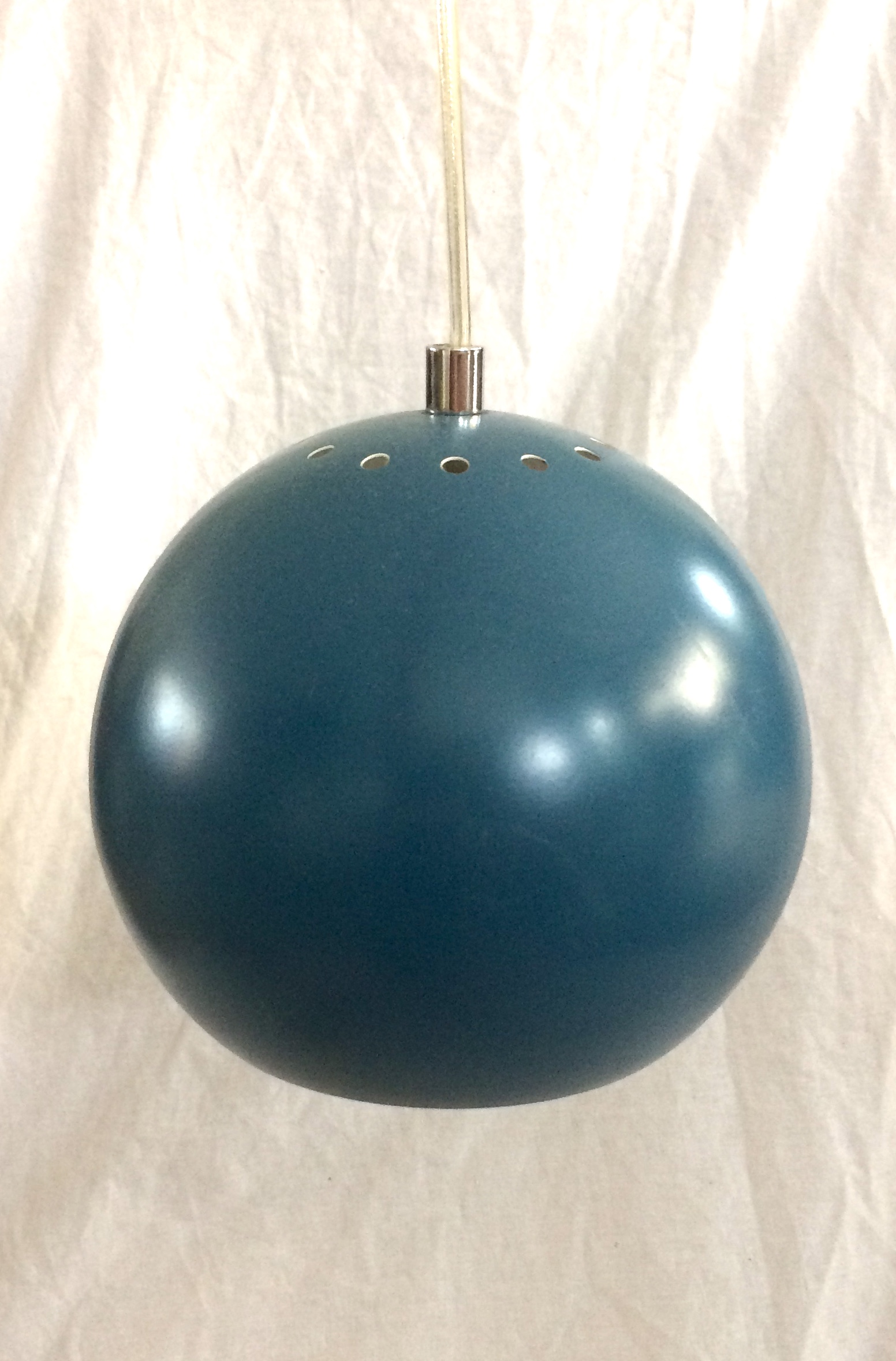 Retro Lampe - Ball Pendel - Blå - Belysning -